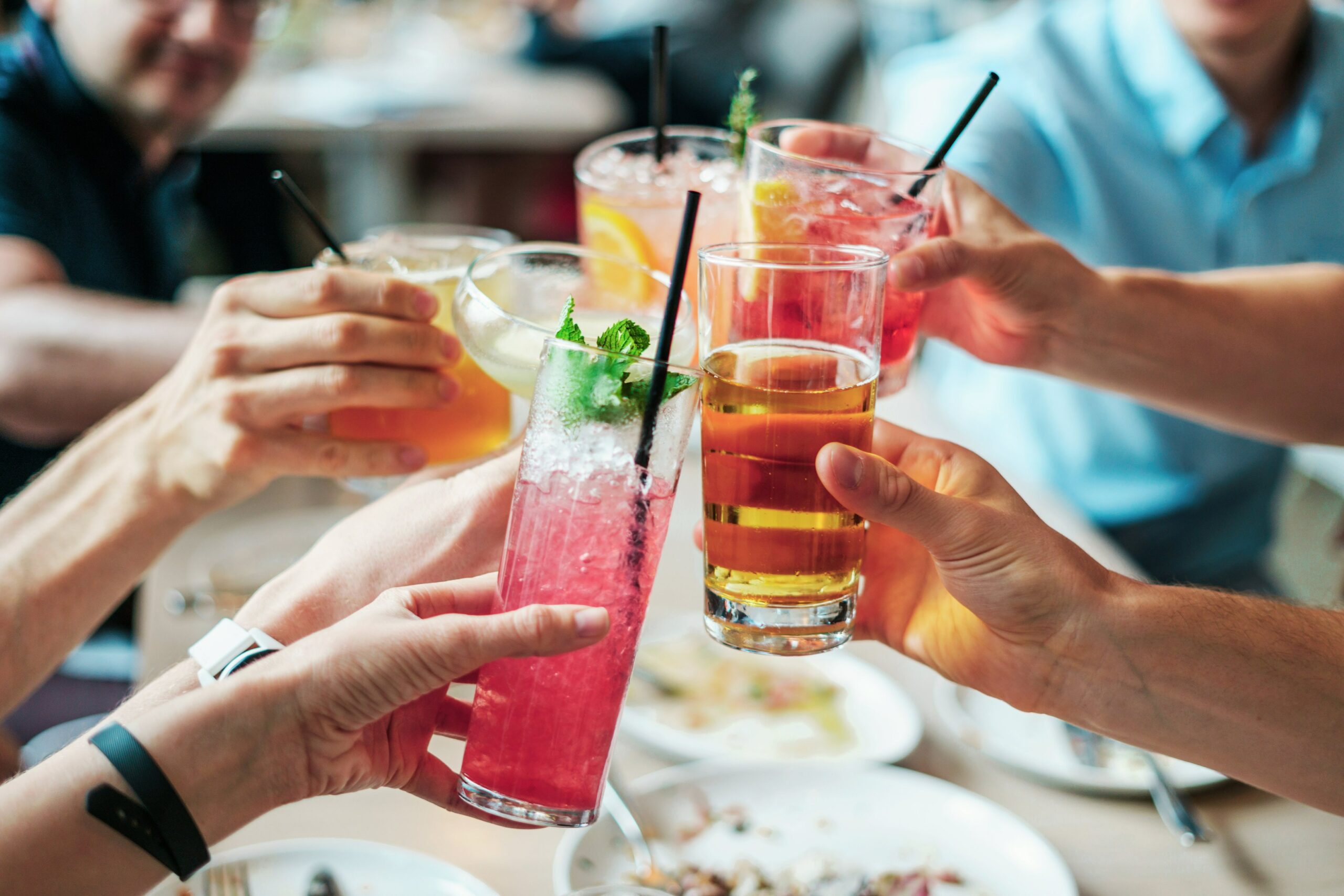 people drinking mocktails